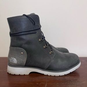 The North Face Grey Black Ballard Ankle Boots Size 9.5